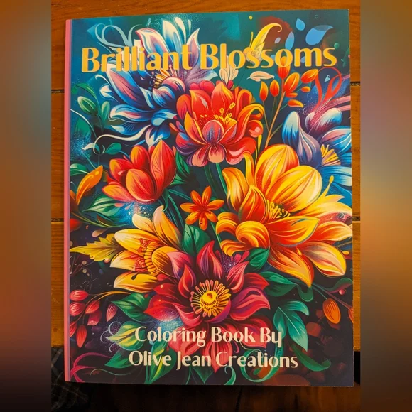 Set of 7 Floral Themed Adult Coloring Books - Picture 14 of 15